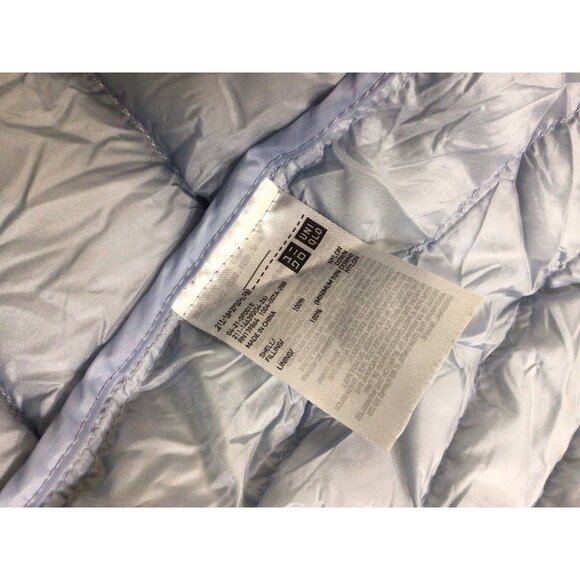 Uniqlo Ultra Light Down Jacket Blue Packable Puffer Coat Winter Womens XS - Picture 7 of 7